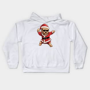 Cartoon Christmas Poodle Dog Dancing Kids Hoodie